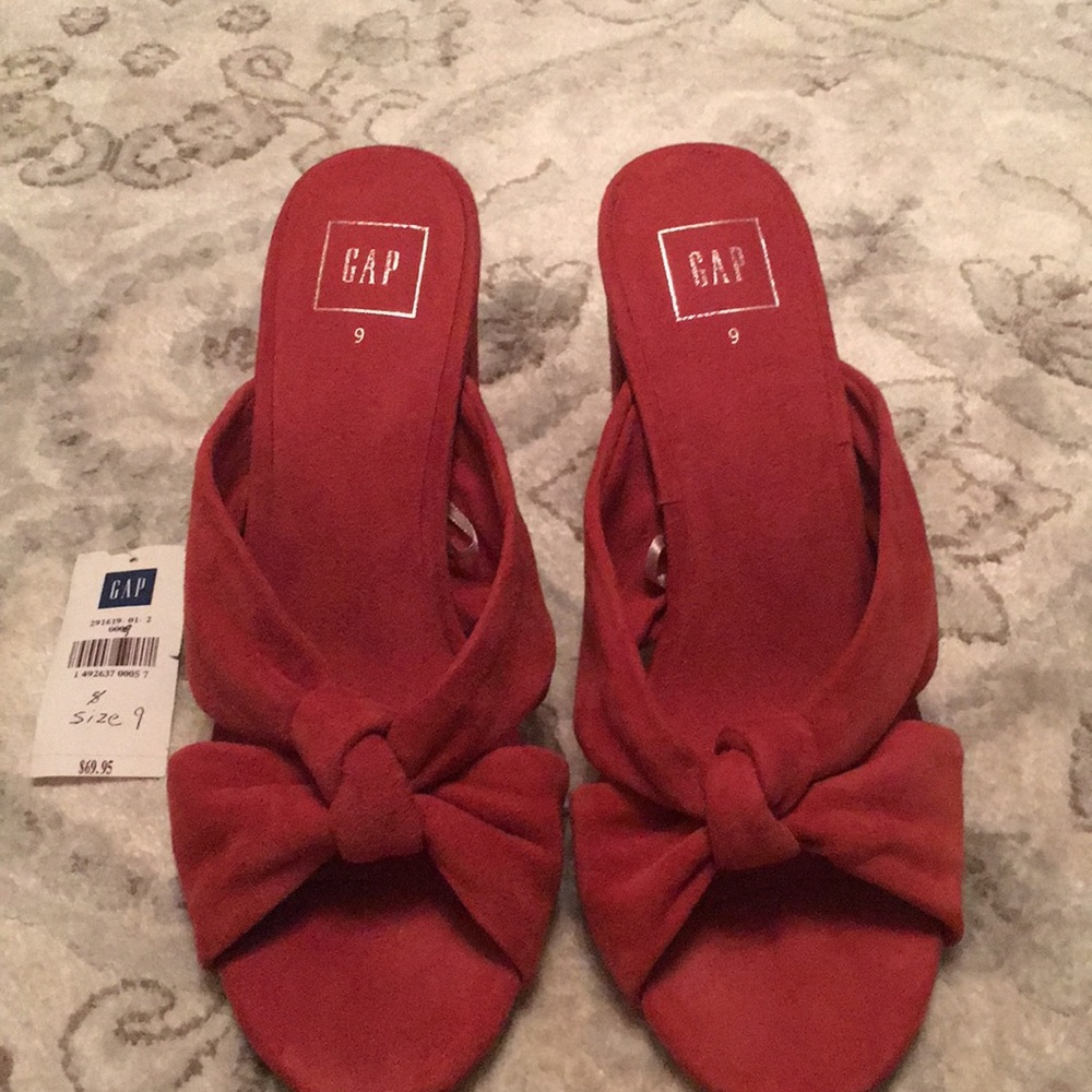 Red Suede Mules